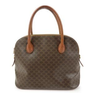 Celine Macadam Triomphe Handbag Brown